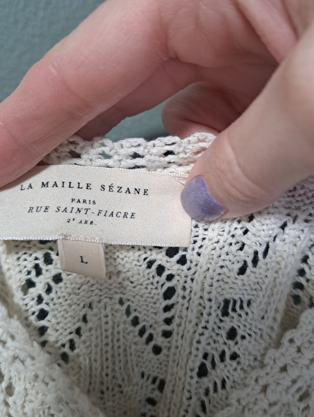 Sezane Francisco Top Cream Large NWOT - Picture 4 of 4
